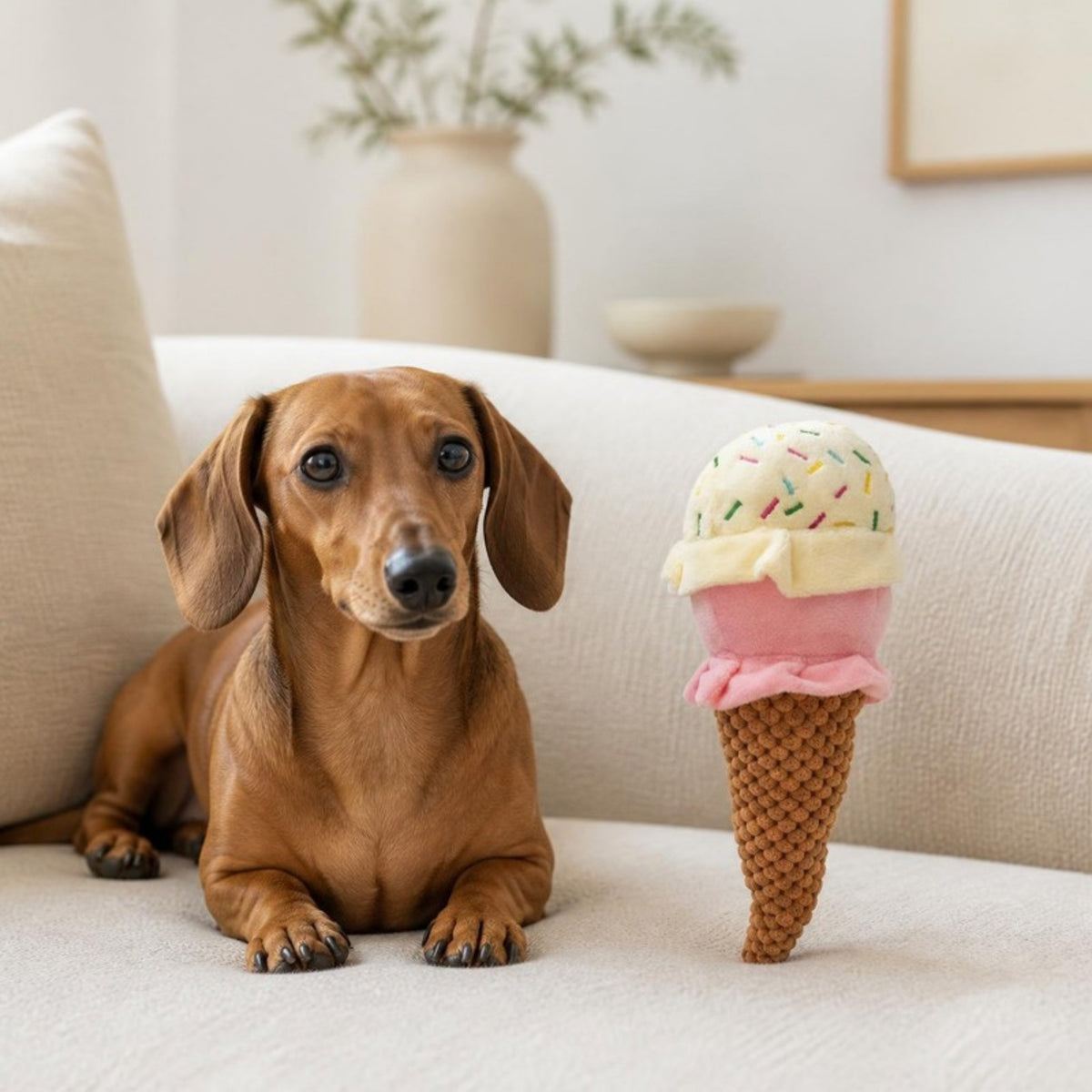 Party Pets Den Lækre Isvaffel 25 cm med hund