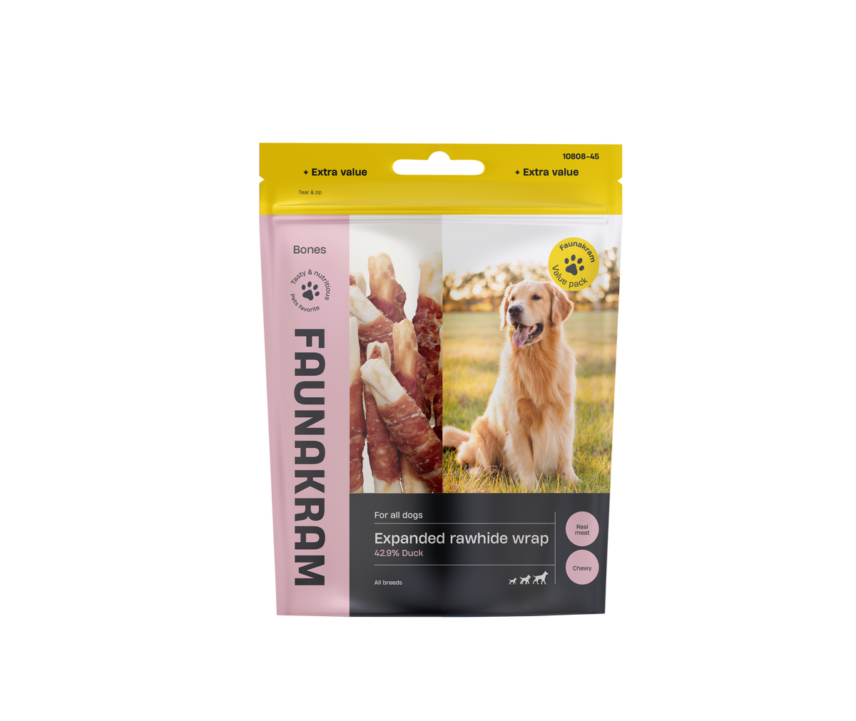 Faunakram Expanded Rawhide Wrap med and 300g