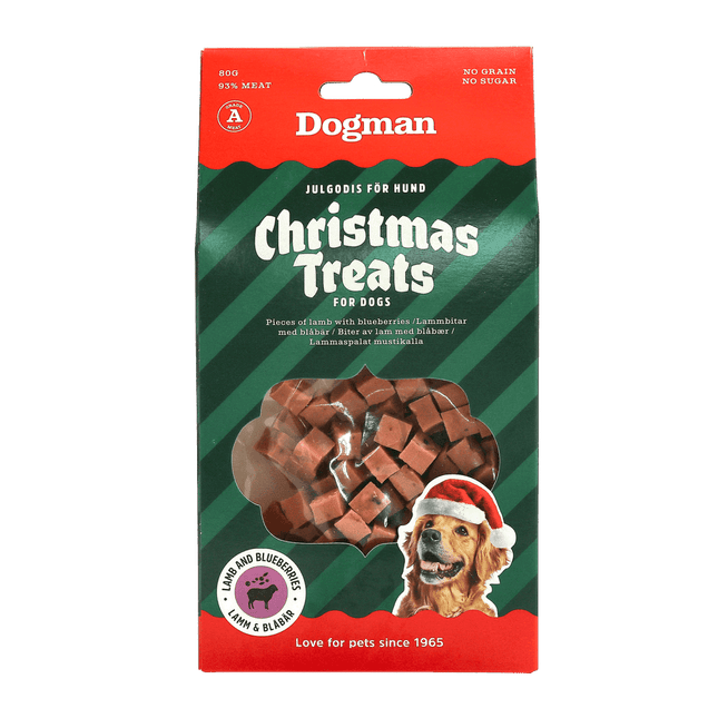 Dogman - Julegodbidder m. Lam & Blåbær, 80g