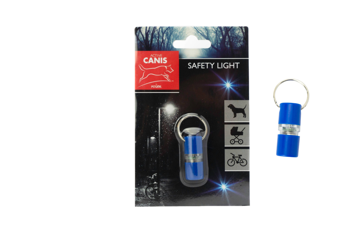 Active Canis Safety Light – Mini LED-lygte til Halsbånd, Blå