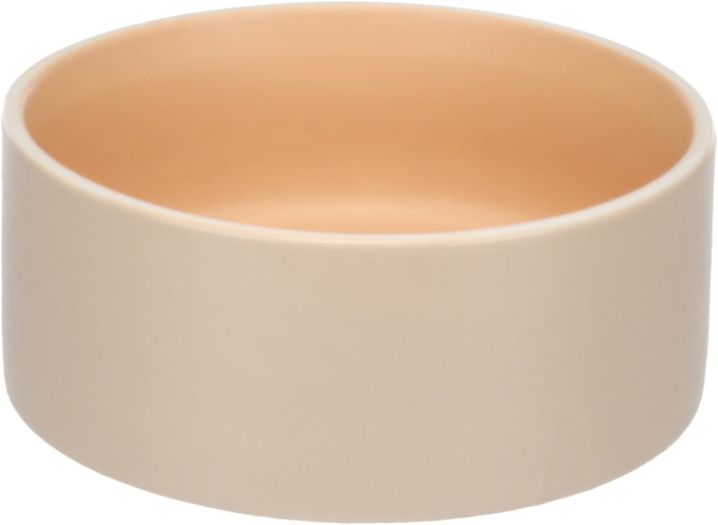 Keramisk Hundeskål, Beige & Orange