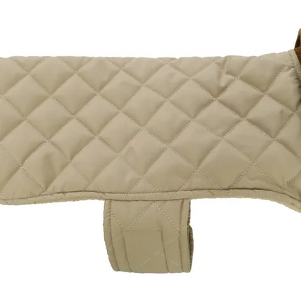 Flamingo - Quilted Hundejakke, Beige