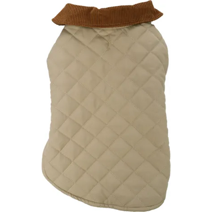 Flamingo - Quilted Hundejakke, Beige