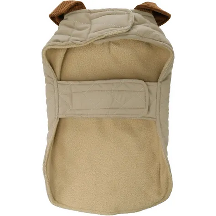 Flamingo - Quilted Hundejakke, Beige
