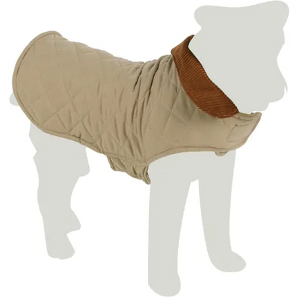 Flamingo - Quilted Hundejakke, Beige