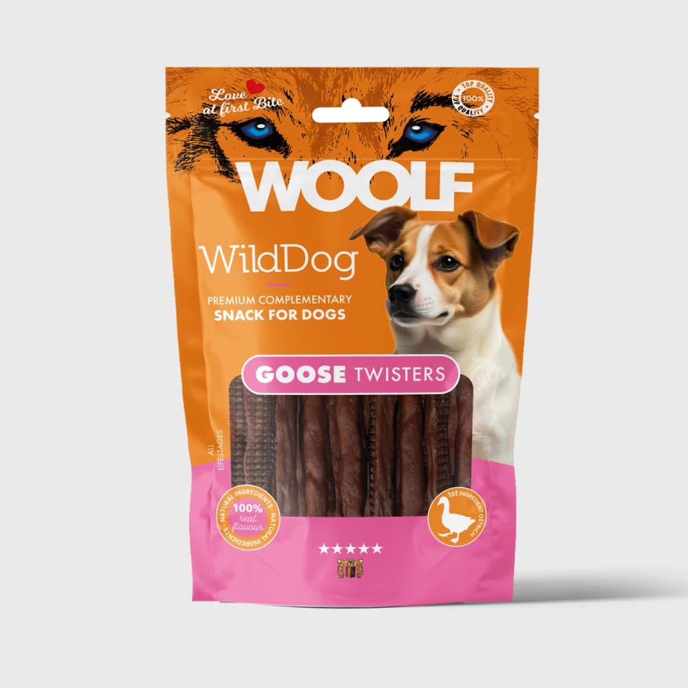 Woolf Snoede Tyggestænger med Gås - 100 g