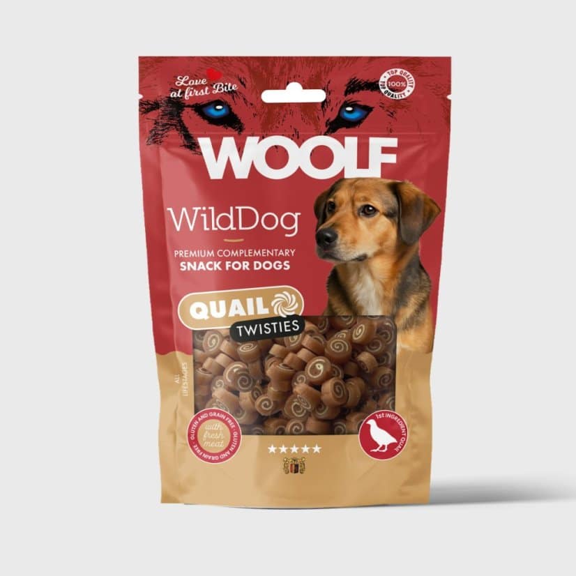 Woolf Vagtel & Torsk Spiraler 100 g – forside