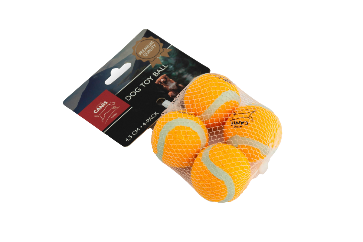 Active Canis Tennisbolde til Hund 4,5 cm Orange — 4-pak