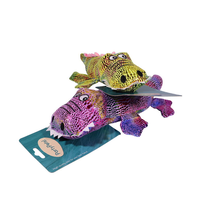 Party Pets Sparkling Alligator hundebamse, 32 cm