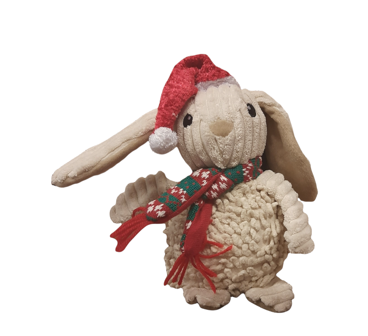 Party Pets Jule Kanin i Plys med Nissehue, 20 cm