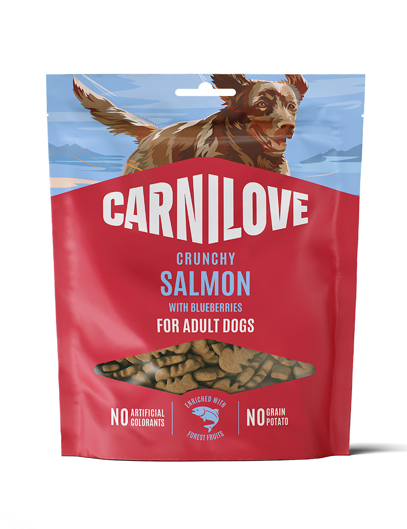 Carnilove godbidder crunchy snack laks & blåbær