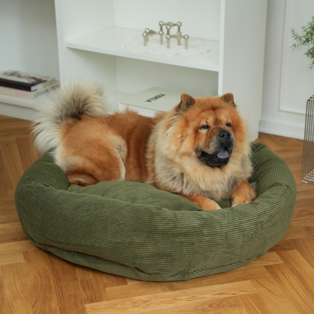 Staey - Luna 3.0 Hundeseng, Moss Green Fløjl