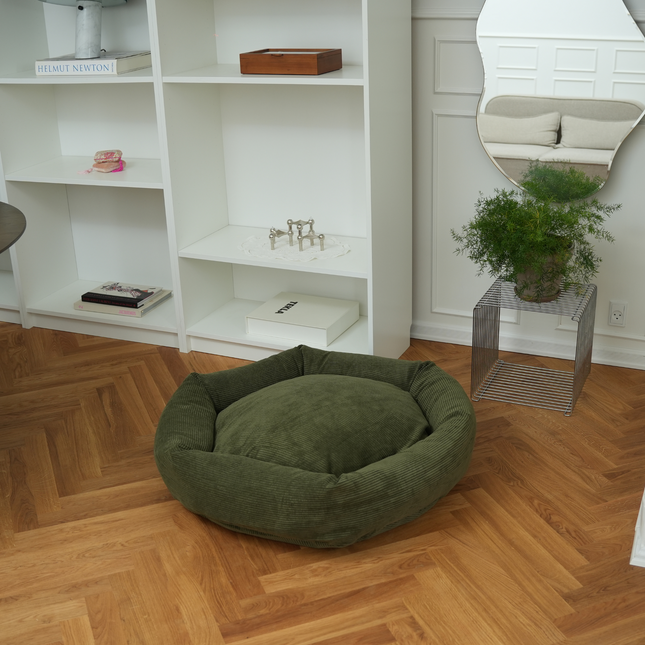 Staey - Luna 3.0 Hundeseng, Moss Green Fløjl