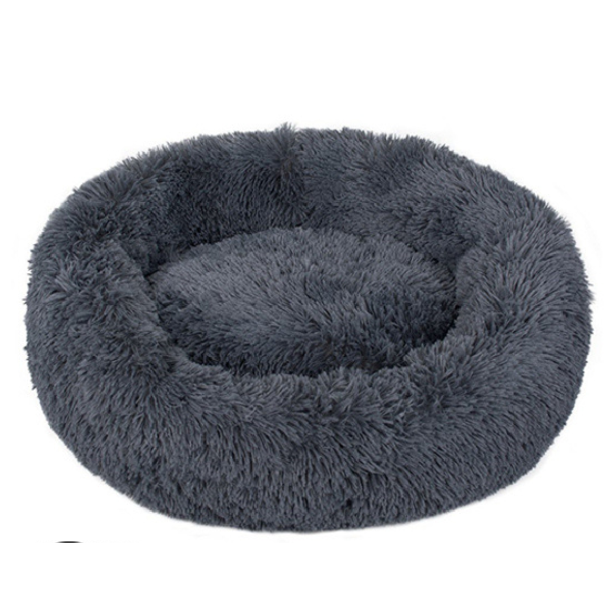 Fluffy Donut Hundeseng, antracit grå