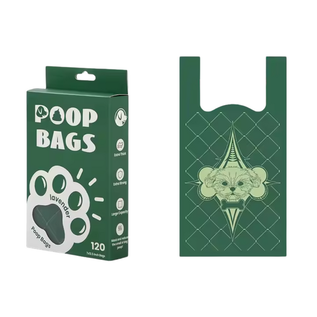 Bionedbrydelige Hundeposer m. Hank, 120 stk.