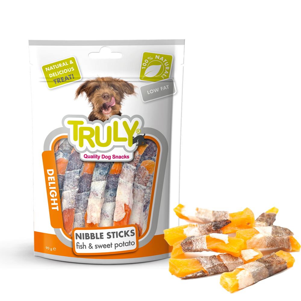 Truly - Bløde Sticks med Fisk & Sød Kartoffel