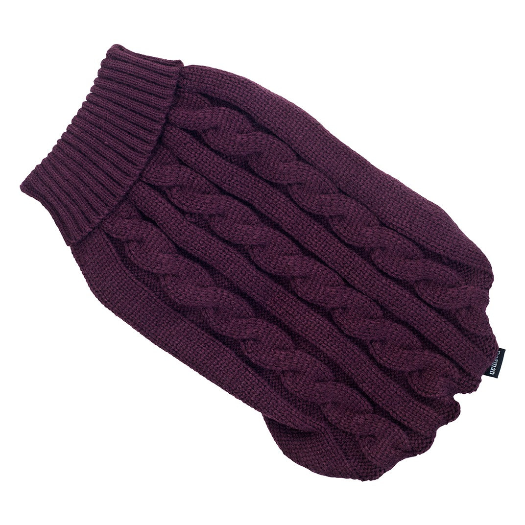 Dogman strikket sweater Gina i vinrød