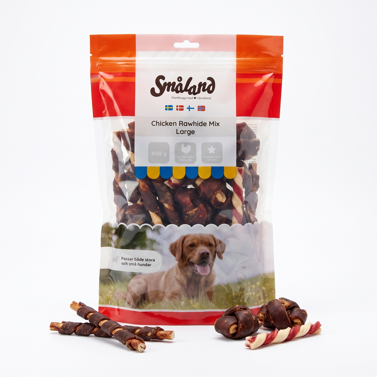 Småland Tyggegodbidder med Kylling Large 400 g
