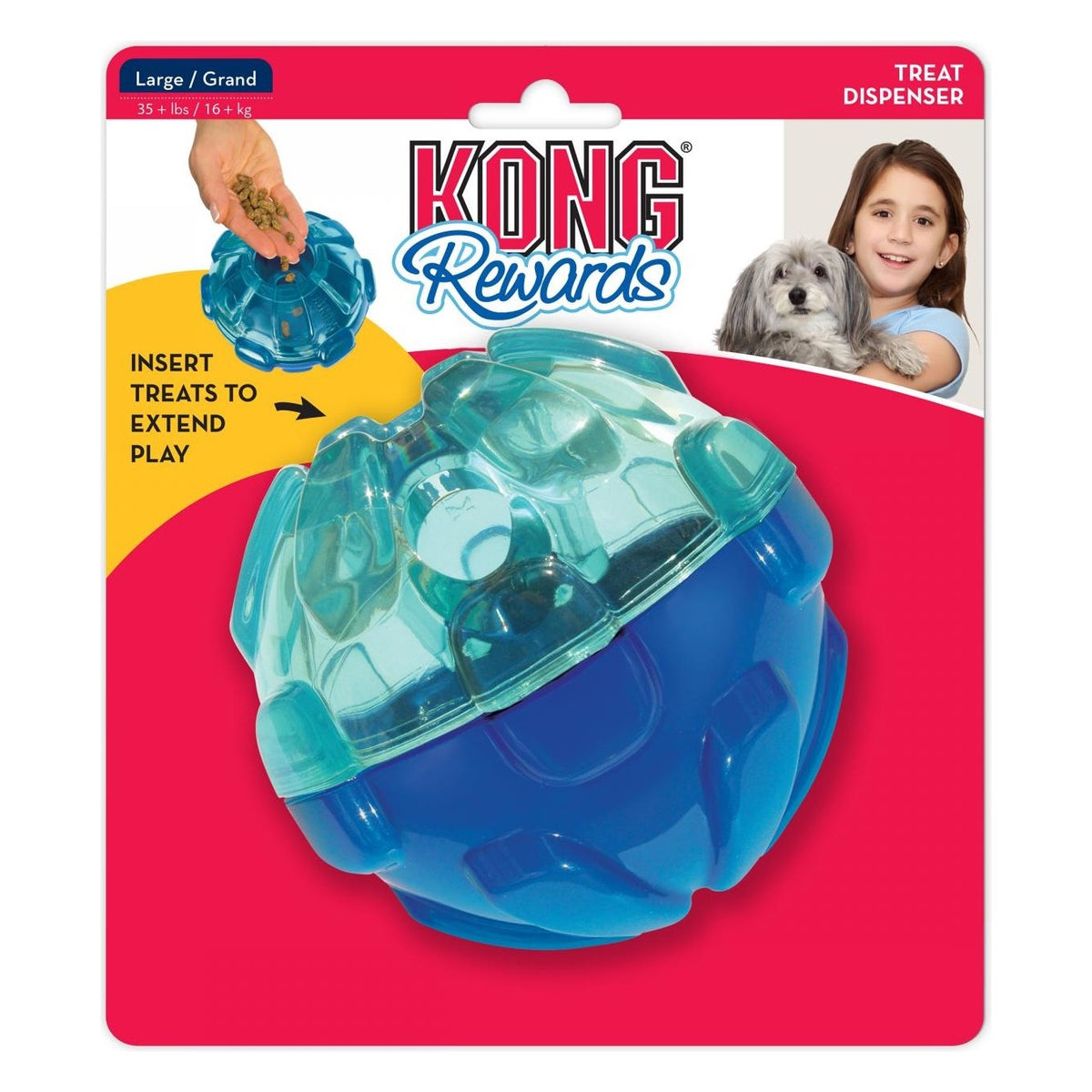 KONG Reward Ball aktiveringsbold, blå, L