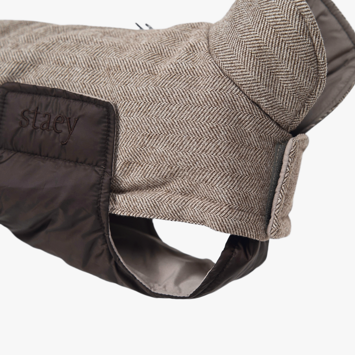 Herringbone Hundefrakke, Mocca – Staey