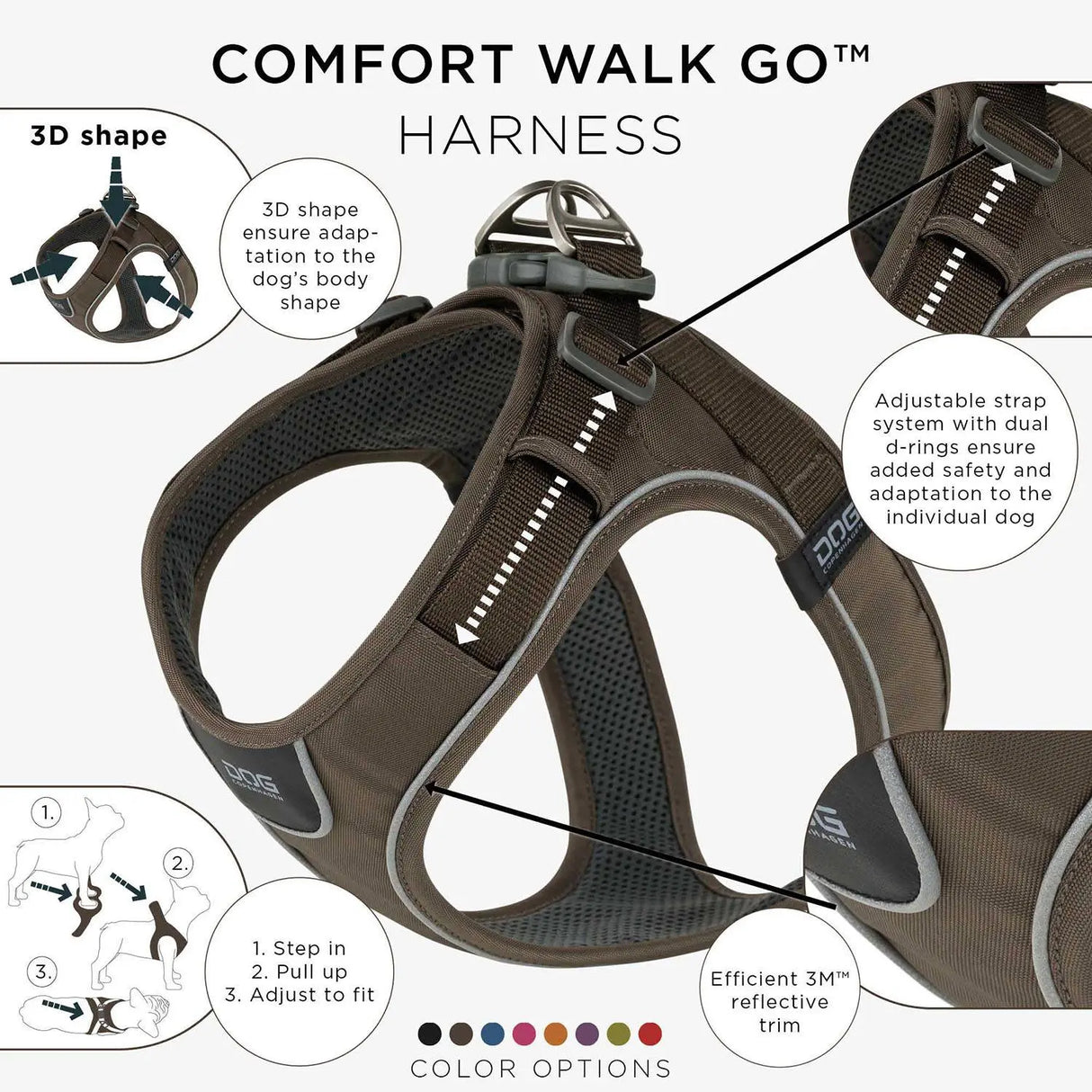 Dog Copenhagen Comfort Walk Go hundesele Mocca Dog Copenhagen
