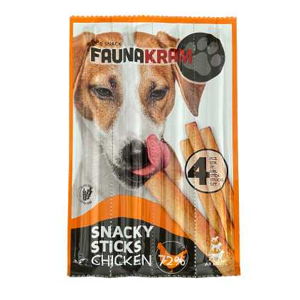 Faunakram 4x12g Hunde Stick kylling Faunakram