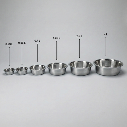 Vand- og madskål rustfrit stål