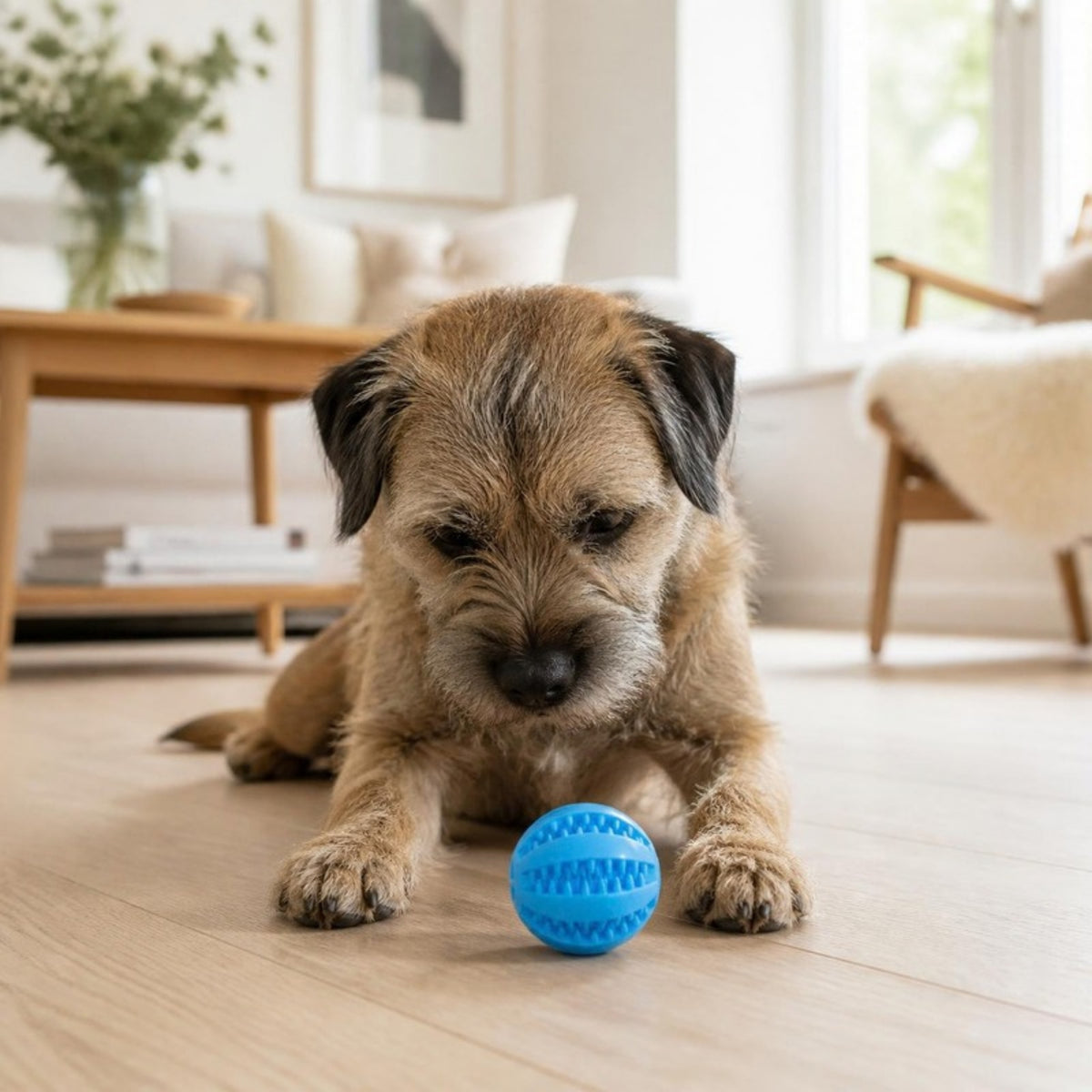 Party Pets tandrensende bold 7 cm med hund