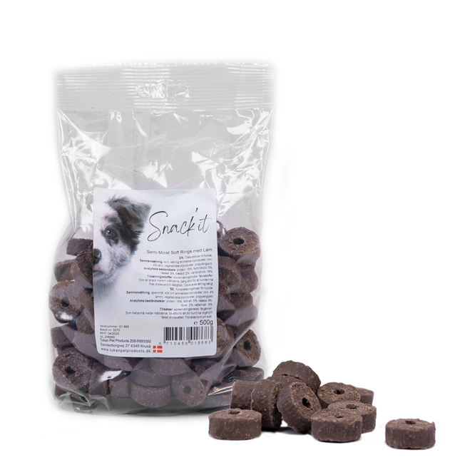 Snack'it - Soft Rings m. Lam, 500g (datovare)