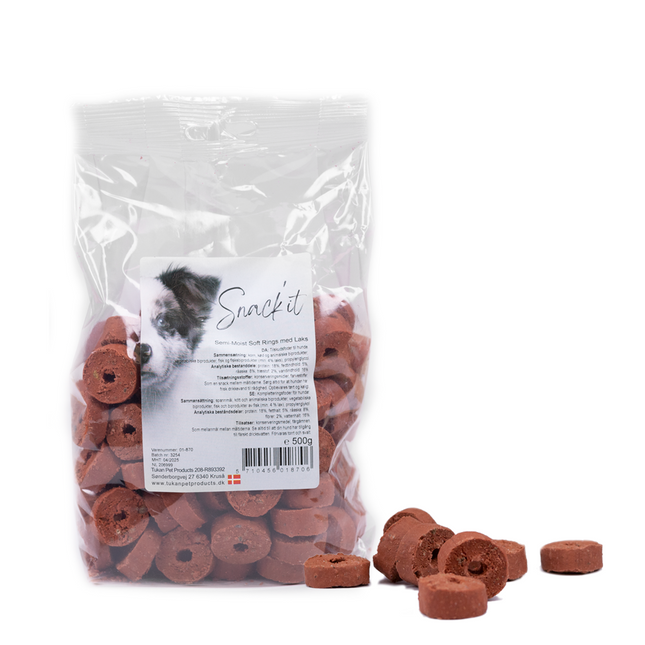 Snack'it - Soft Rings m. Laks, 500g (datovare)