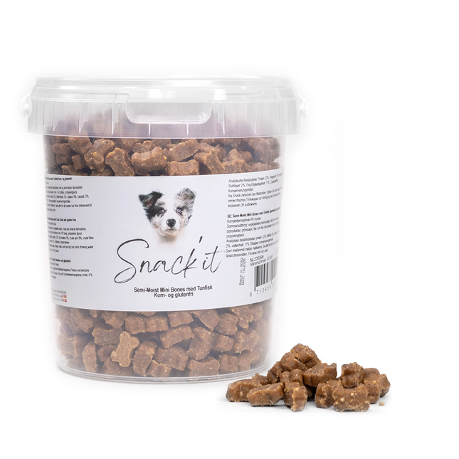 Snack'it - Semi-Moist Mini Bones m. Tun, 500g