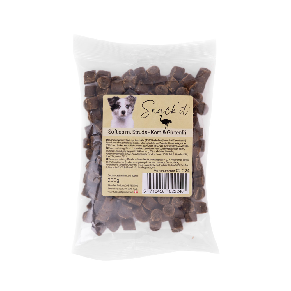 Snack'it - Kornfri Softies m. Struds, 200g