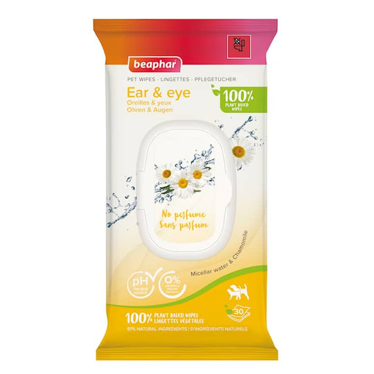 Beaphar - BIO Øjne & Ører Vådservietter, 30stk