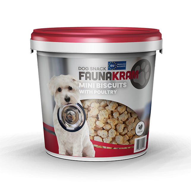 Faunakram - Mini Hundekiks m. Fjerkræ, 180g