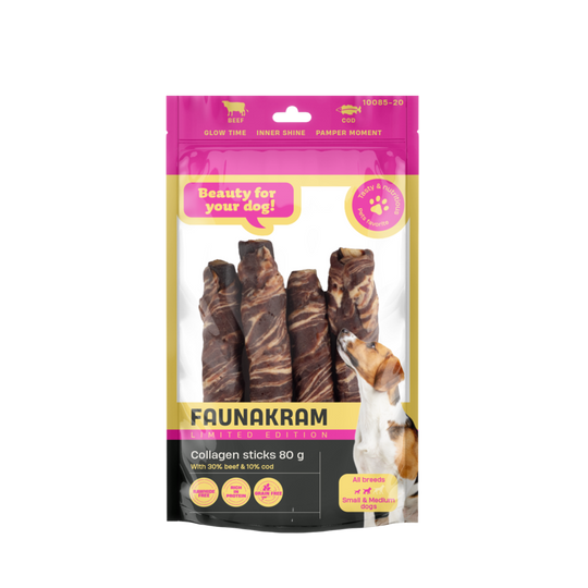 Faunakram - Kollagen Sticks m. Okse/Torsk, Limited Edition