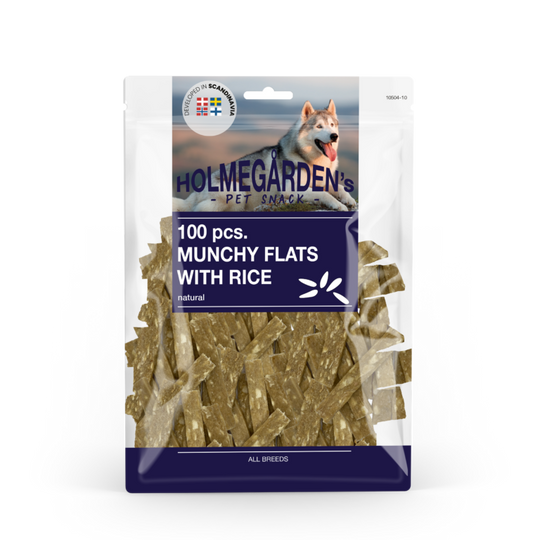 Holmegården - Munchy Flats m. Ris, 100stk.