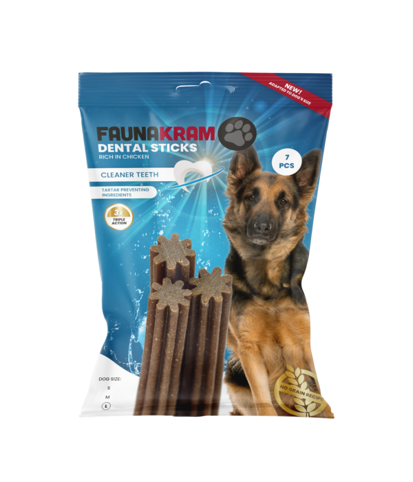 Faunakram - Kornfri Dental Sticks 7 stk. - Large (bf. 30/1-2027)