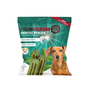 Faunakram Dental Sticks med kylling og okse til små hunde, 7 stk.