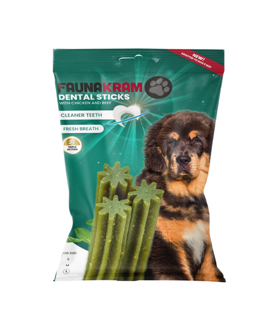 Faunakram - Mint Fresh Dental Sticks 7 stk, Large (BF 18/4 2025)