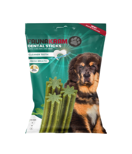 Faunakram - Mint Fresh Dental Sticks 7 stk, Large (BF 18/4 2025)