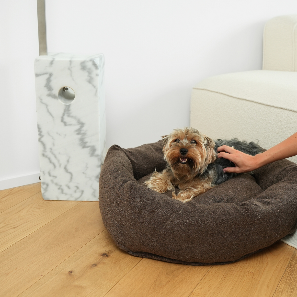 Staey - Luna 3.0 Hundeseng, Chestnut Bouclé