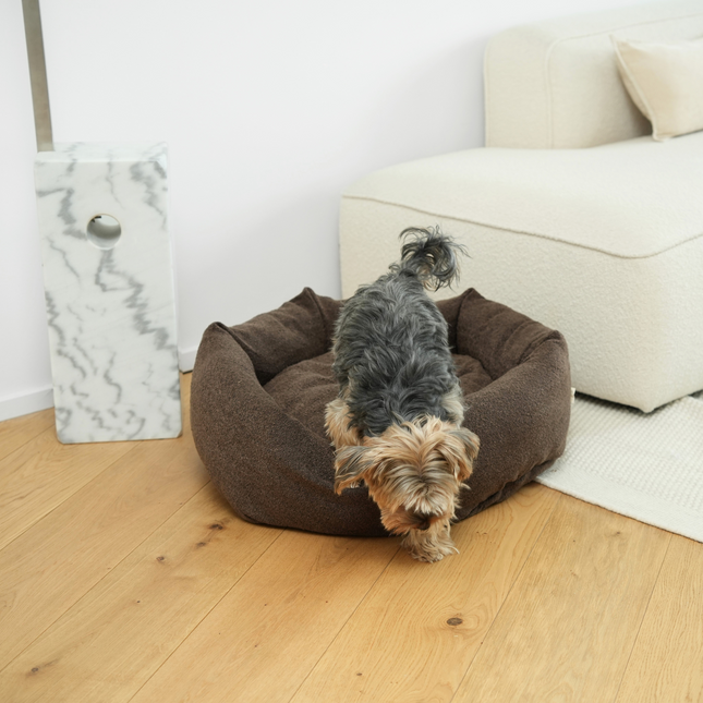 Staey - Luna 3.0 Hundeseng, Chestnut Bouclé