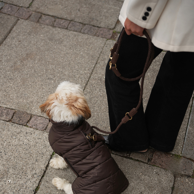 Staey - Kaia Flettet Hundesnor, Dark Oak