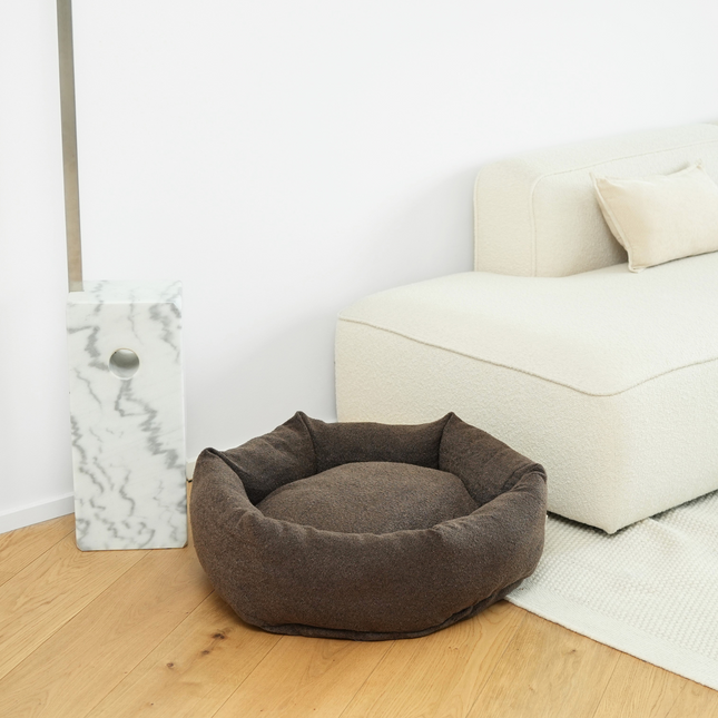 Staey - Luna 3.0 Hundeseng, Chestnut Bouclé