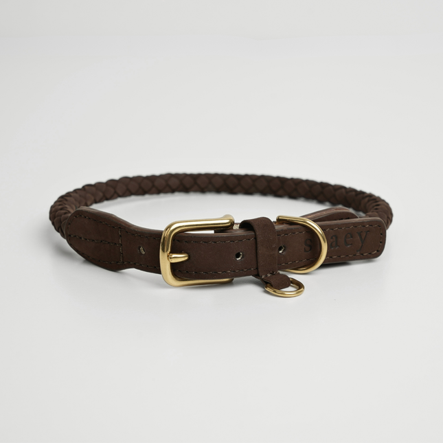 Staey - Kaia Flettet Halsbånd, Dark Oak