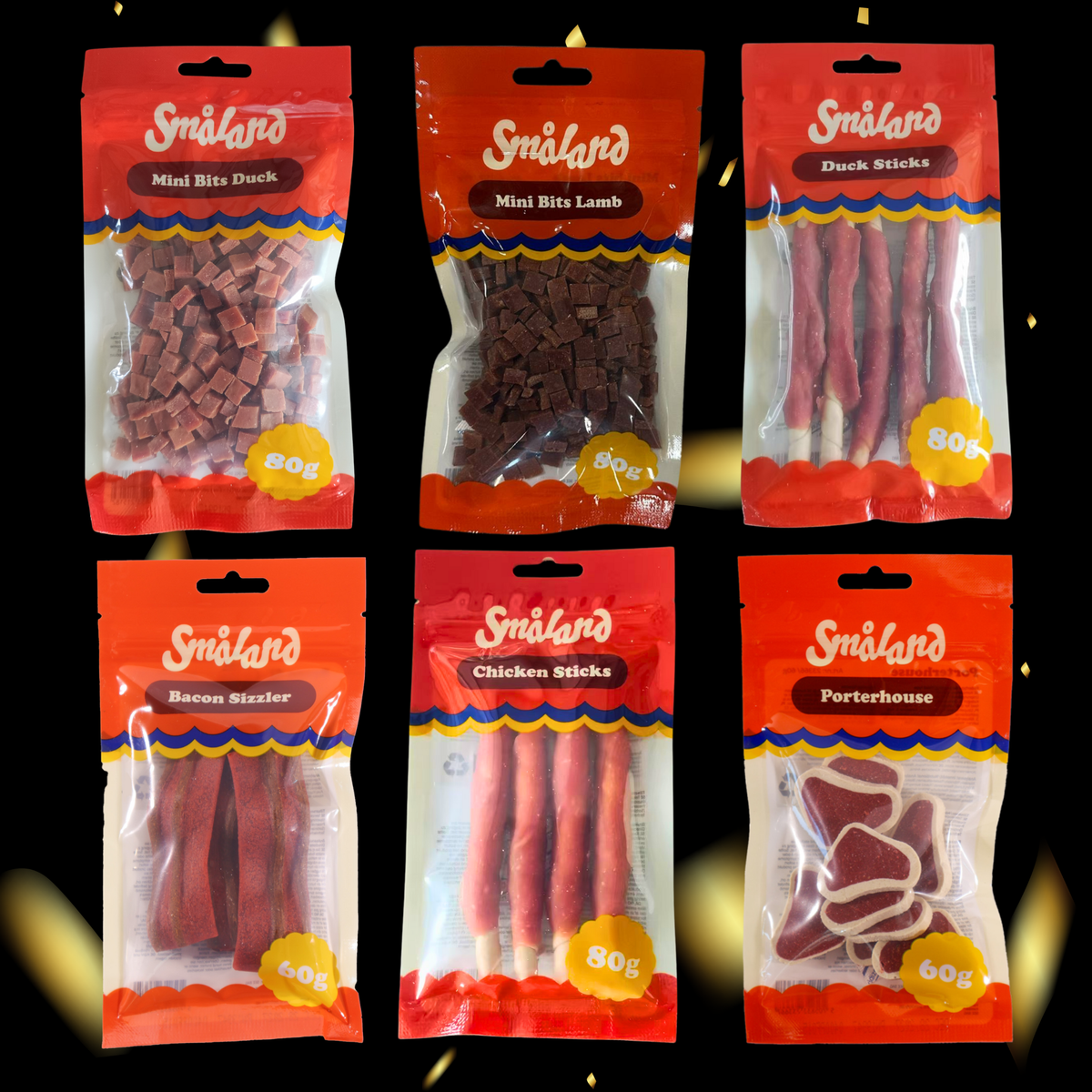 Småland - Snackpakke, 6x80g.