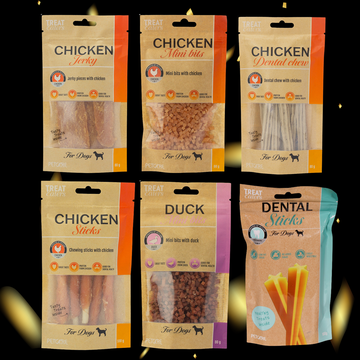 Treateaters - Snackpakke, 6x80g.