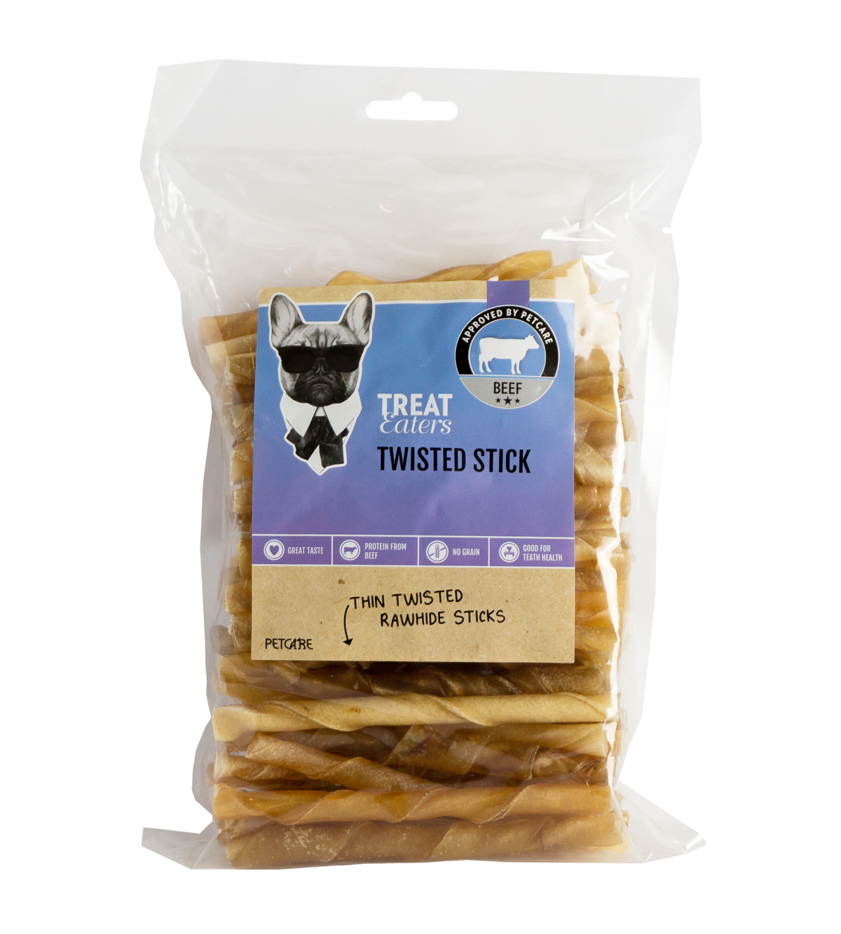 TreatEaters Twisted Sticks Natur 8 mm, 500g