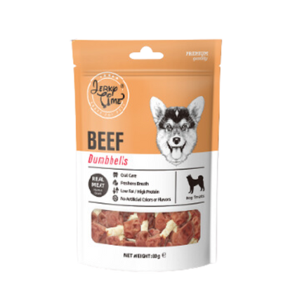 Jerky Time - Rice Dumbells m. Okse, 80g