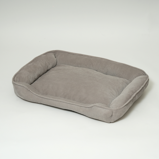 Fløjl Hundeseng - Lysegrå (2. sortering)